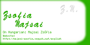 zsofia majsai business card